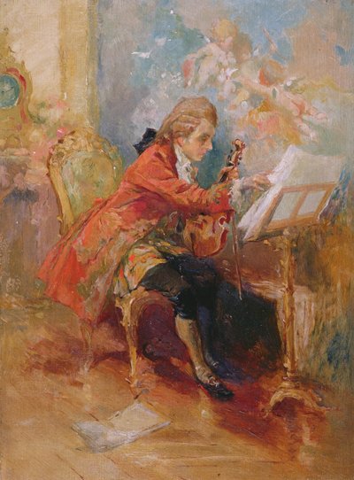 Mozart spielt die Geige von Jean Louis Ernest Meissonier